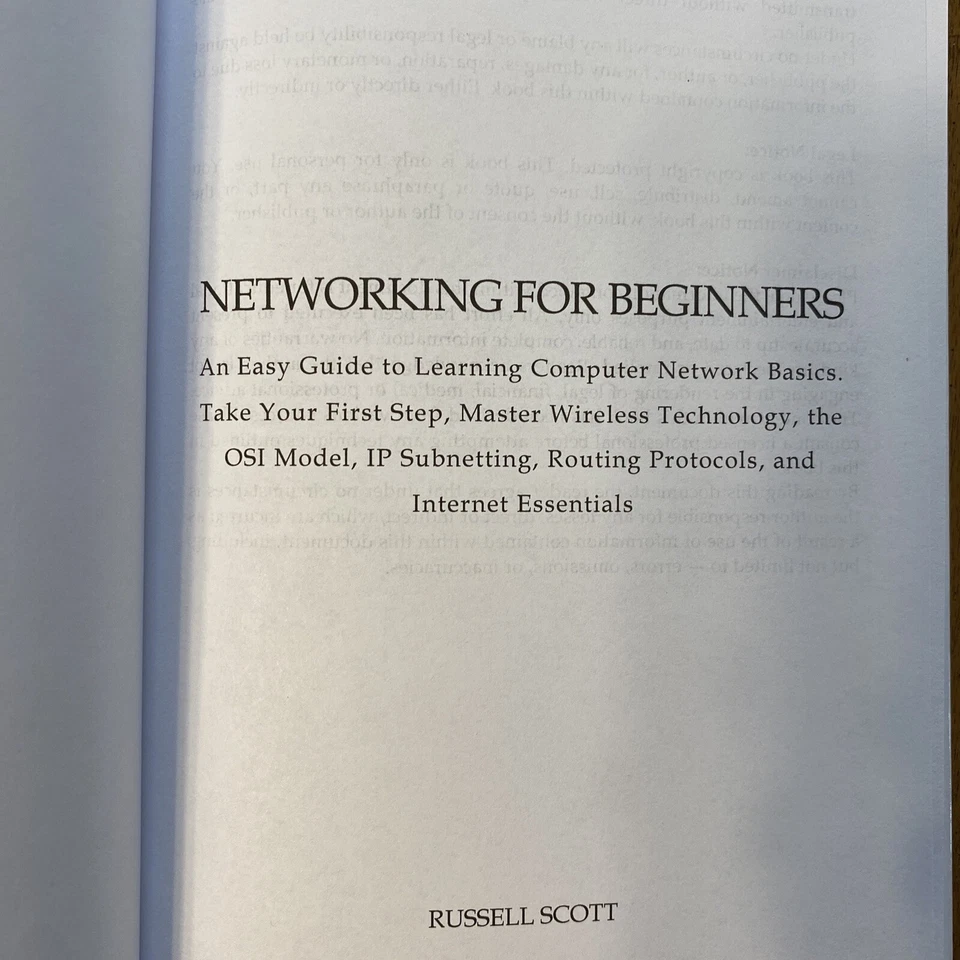 Networking for Beginners Russell Scott 2019 Wireless,OSI, IP Subnetting,Routing - Image 2 of 4