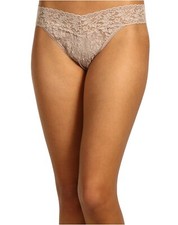 Hanky Panky 239214 Womens Signature Lace Original Rise Thong Taupe One Size
