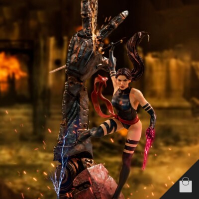 Iron Studios Psylocke Statue Figure Marvel X-Men Diorama Display New Rare 1:10