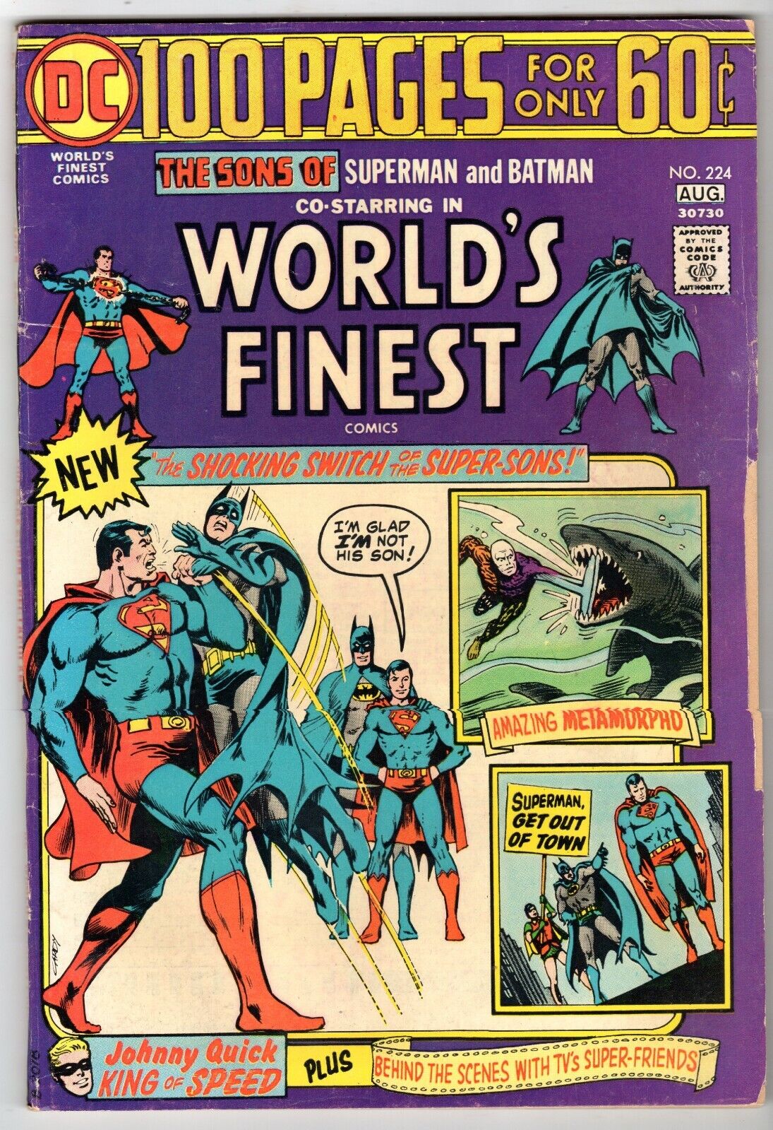 World's Finest #224 Featuring Superman & Batman, Very Good Condition
