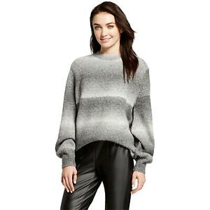 NWT-Who-What-Wear-Womens-Ladies-Cocoon-Sleeve-Oversized-Wool-Blend-Sweater-Grey