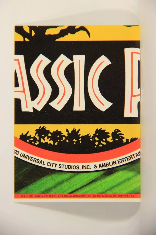 Jurassic Park 1993 Trading Card Sticker #9 Tyrannosaurus Rex ENG Puzzle L007125 - Image 2 of 2