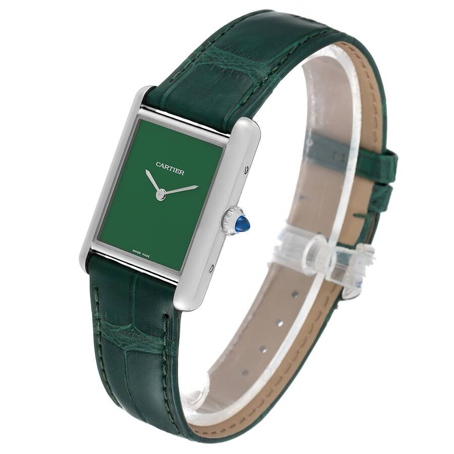 Cartier Tank Must Green Cordes de Marseille Large Alligator