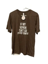 Pet Boykin Lover If My Boykin Cant Go Tee Shirt Size Large Brown Unisex Dog Love