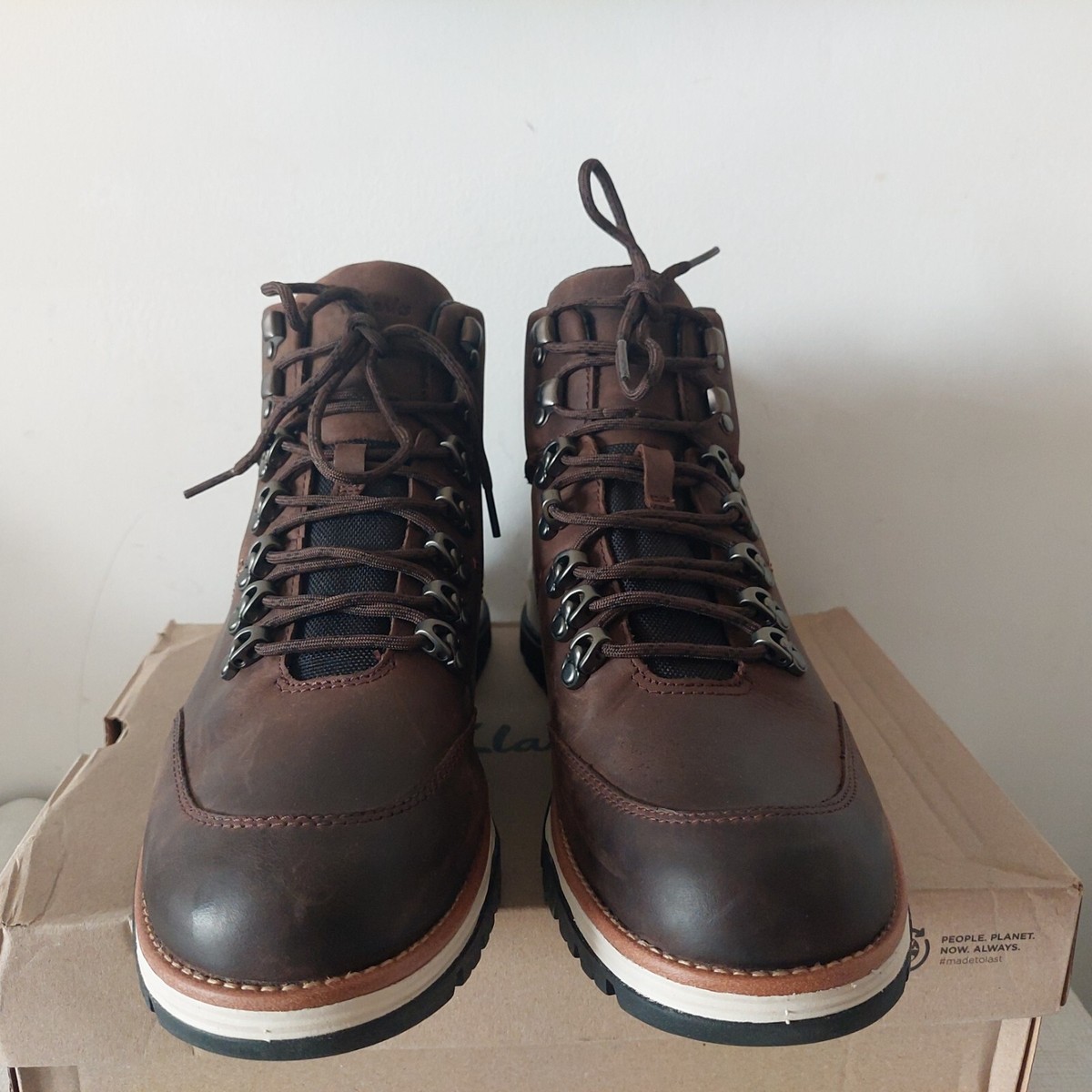 CLARKS TOPTON PINE GTX MENS DARK BROWN LEATHER VICTORIAN STYLE