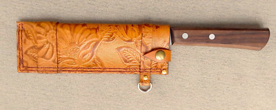 Nakiri Messerscheide aus echtem Leder. L16,8 cm. Ausgeschlossene Messer!