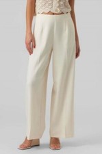 New Vero Moda Women's Size US 6 38/32 Relaxed Trousers WIDE PANT Birch/Beige