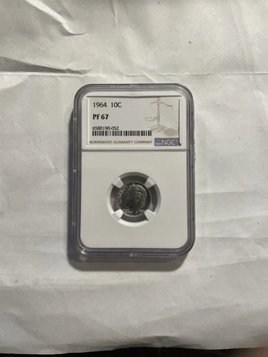 1964 NGC PF67 90% PROOF SILVER ROOSEVELT DIME FRESHLY GRADED