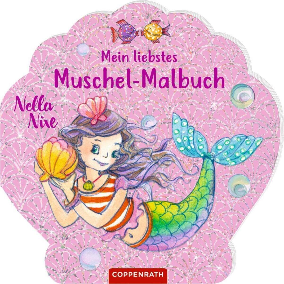 Thumbnail - Coppenrath Verlag Nella Nixe: Mein Liebstes Muschel-malbuch