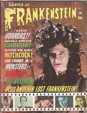 Castle of Frankenstein 6 VF (8.0) 1965 Gorgon cover photo! Bela Lugosi back cvr!