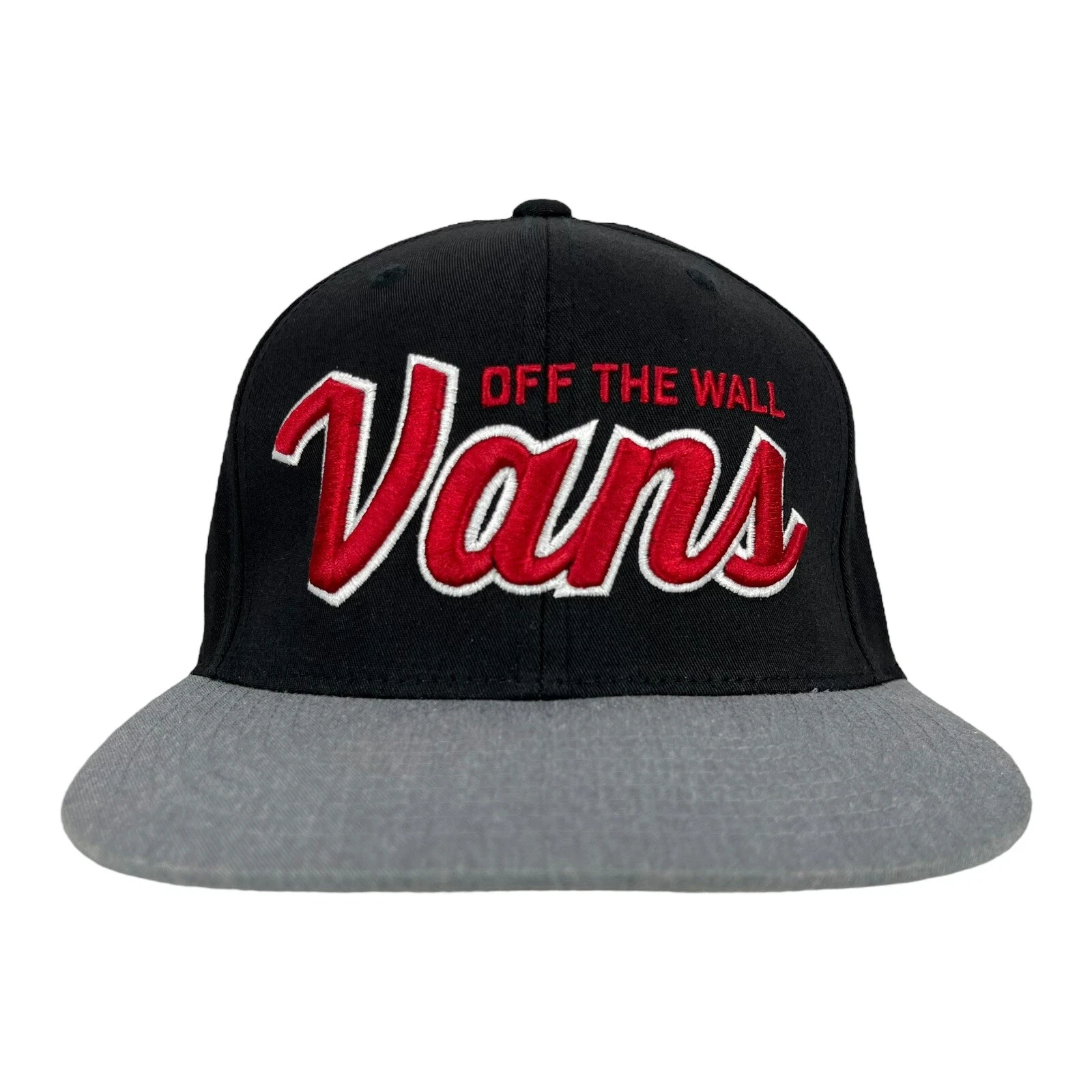 Cappello Berretto Vans Regolabile Snapback Nero Grigio Rosso Bianco Logo Ricamato