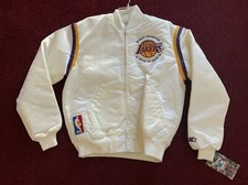 vintage starter lakers jacket Back To Back Champions