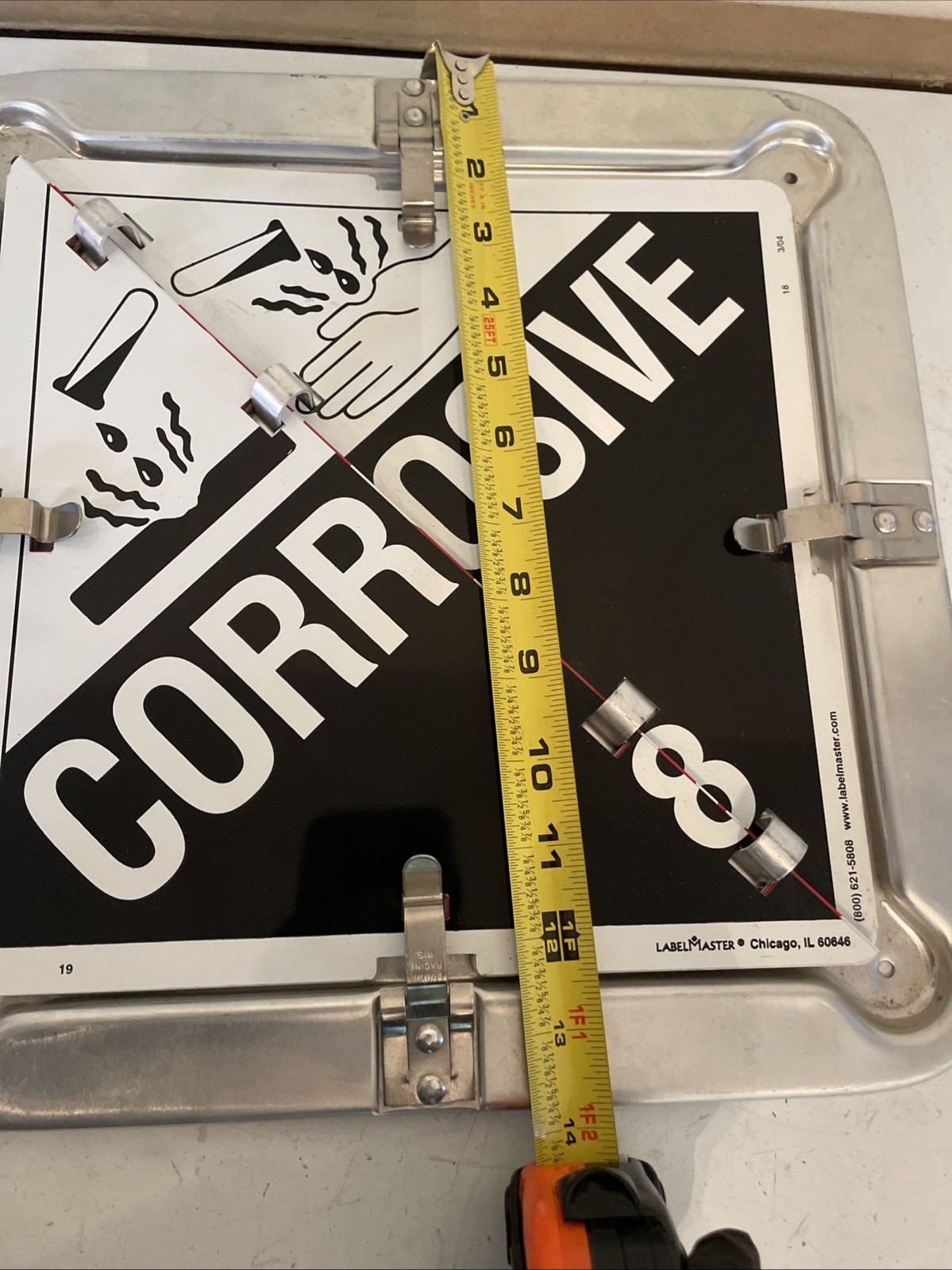 GENUINE LABELMASTER FLIP PLACARD HAZARD FLIP PLACARD NEW