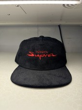 Toyota Supra Corduroy Vintage Unisex Black Strapback Adjustable Hat