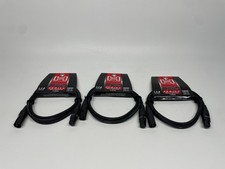 Hosa HMIC-005 Pro Microphone Cable REAN XLR3F to XLR3M - Black, 5ft LOT OF 3