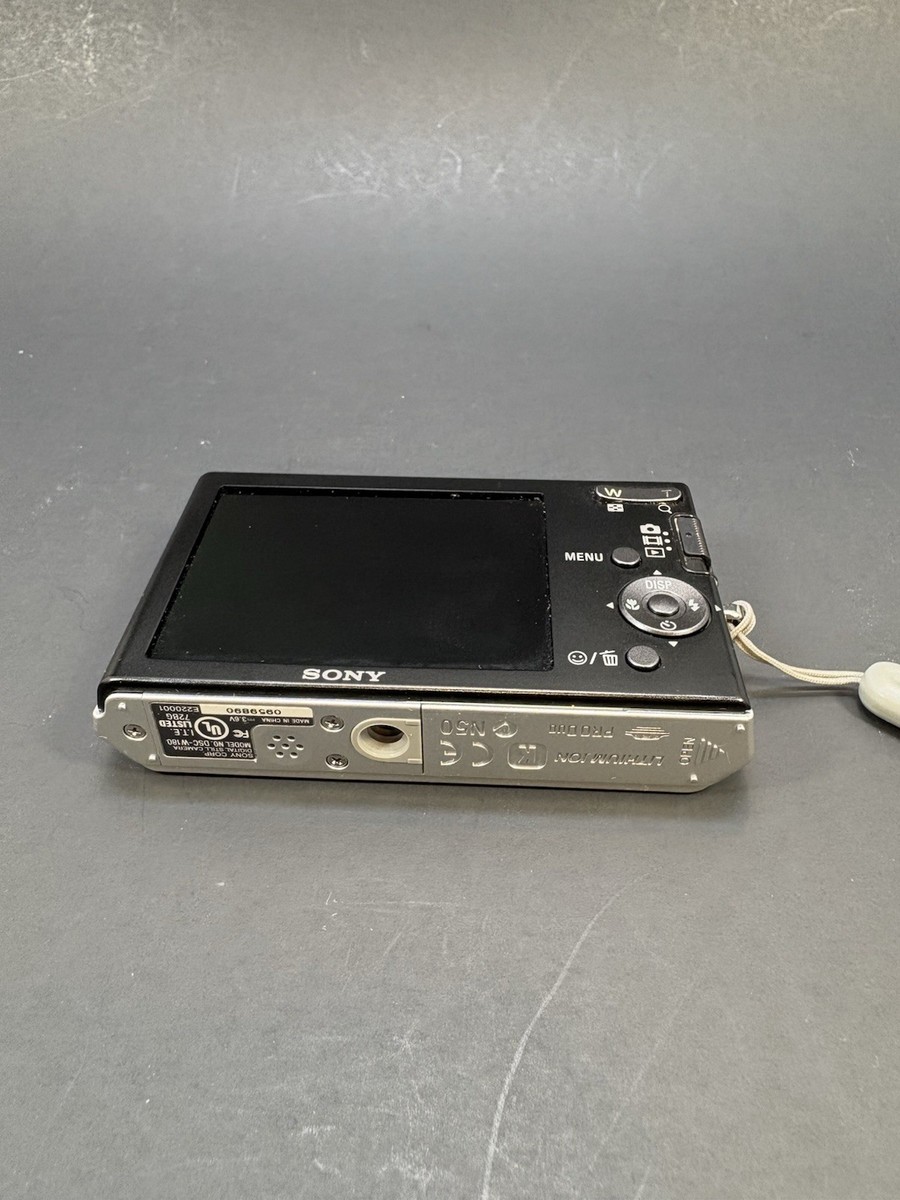 Sony Cyber-shot DSC-W180 10.1MP Digital Camera Silver Battery SD
