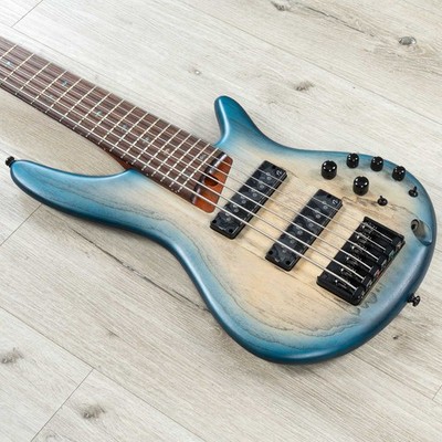Ibanez SR606E SR Series 6-String Bass, Rosewood, Cosmic Blue Starburst Flat