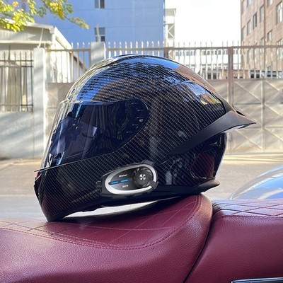 Full Face Motorcycle Bluetooth Intercom Helmet Built-in Camera Motorbike Helmets