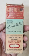 FLETCHER'S CASTORIA MEDICINE BOTTLE FULL WITH BOX