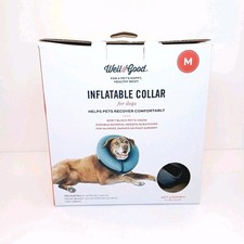 Inflatable Dog Collar Well  Good Size M Neck 15-20" Gray New In Box