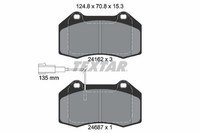 Textar Bremsbelagsatz, Scheibenbremse 2416202 FüR Abarth Alfa Romeo