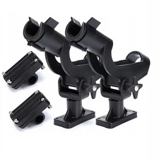 Adjustable Rotatable Plastic Fishing Rod 3 Mount Rack Holder Bracket Boat Can...