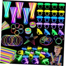 300 Pack Ultra Bright Glow Sticks Bulk Party Pack includes 100 8" Glow Sticks 
