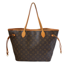 Authentic Louis Vuitton M40156 Neverfull MM Brown Monogram Tote Bag