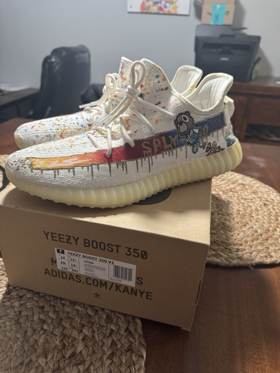 Adidas Yeezy Boost 350 V2 CUSTOM PAINT YEEZY GRADUATION ALBUM