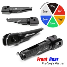 Black MFP Front Rear Footpegs For Ninja 1000 SX 12 13