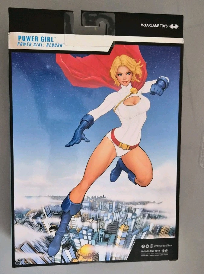 DC McFarlane 收藏版 Power Girl Platinum Chase 未完好 — 第 2/4 张图片