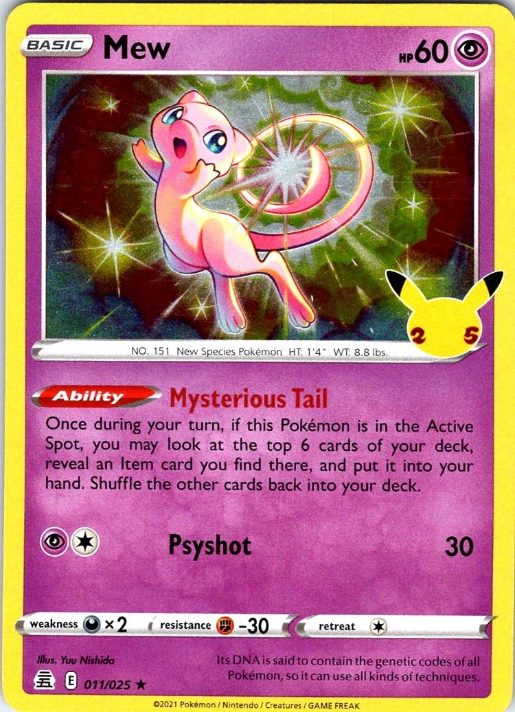 Mew Pokémon TCG Individual Collectible Card Game Cards in English