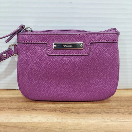 MULBERRY Borsa a mano da polso Nine West glitter mob gelso viola chic compatta testurizzata