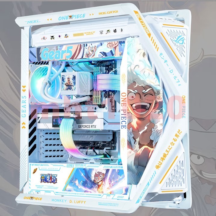 New Asus ROG GR701/ONE PIECE/Luffy Customized computer case white
