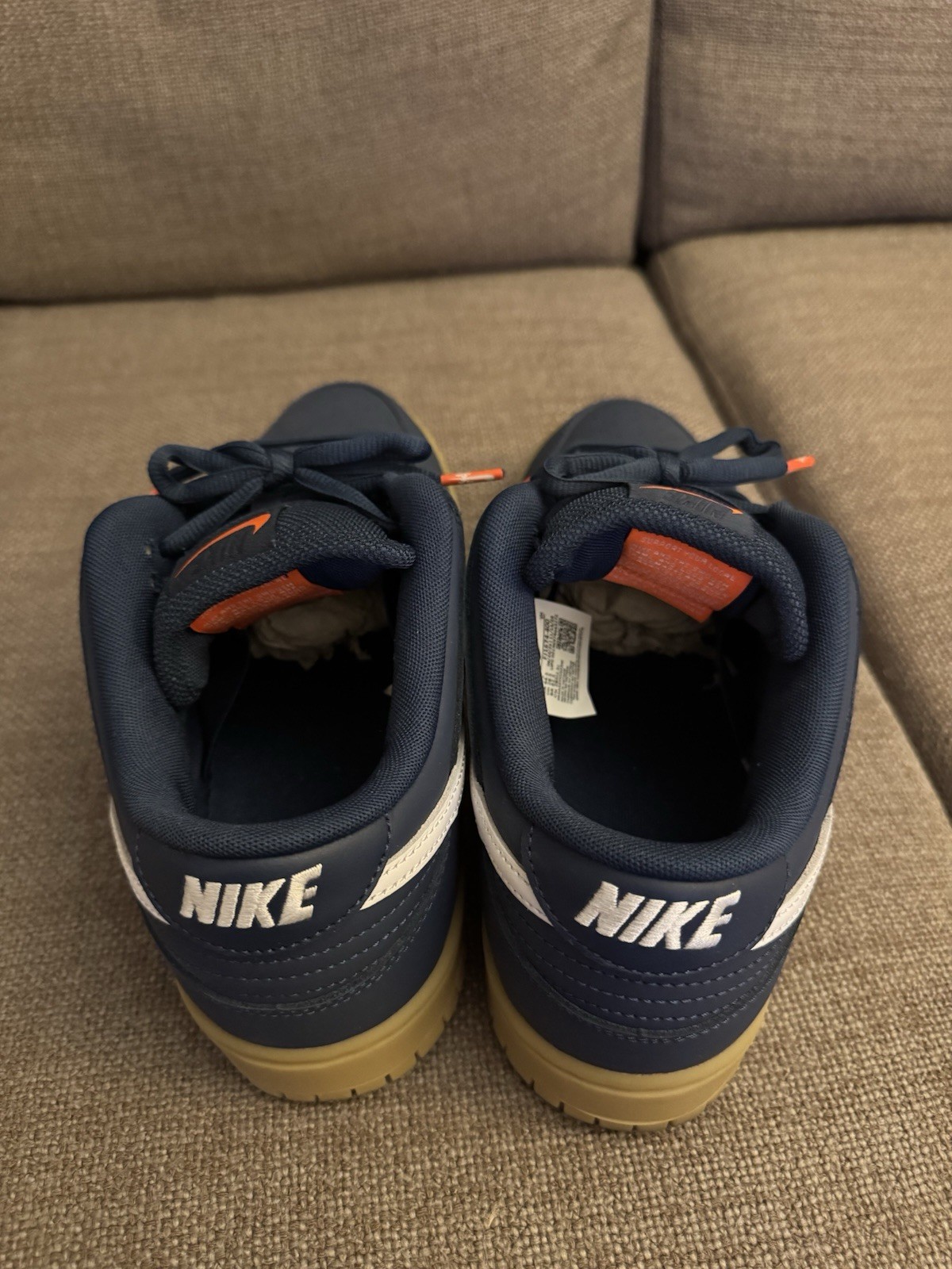 Nike SB Dunk Low Pro Navy White Gum FJ1674-400 Size 10.5 thumbnail 8