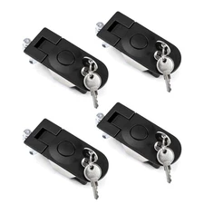 QWORK Large Lever Hand Operated Compression Latch, 4 Pack Keyed Alike 13/16" Adj