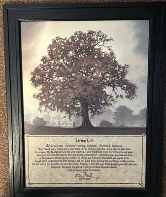Living Life By Bonnie Mohr/21x25 Framed Print Picture Tree Inspirational Quote