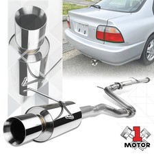 4rolled Tip Stainless Steel Exhaust Catback System For 94-97 Honda Accord Cd