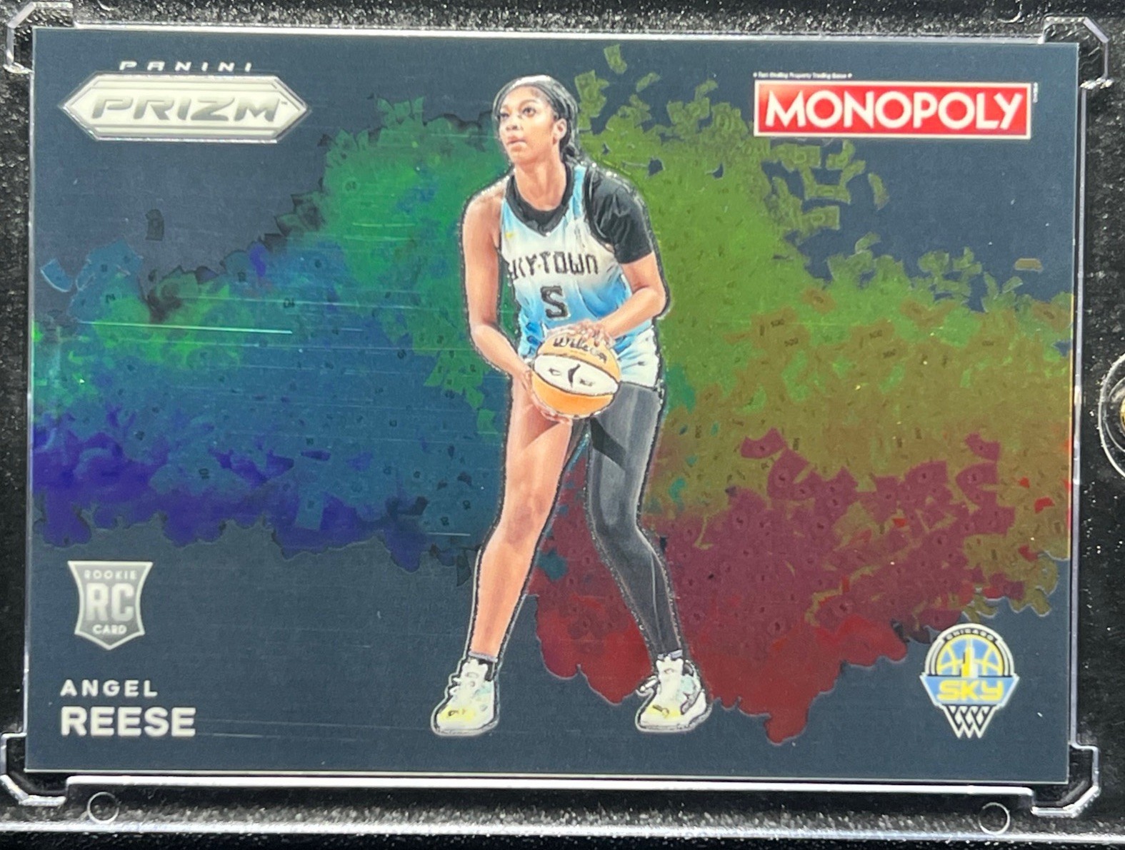 2024 WNBA Prizm Monopoly Angel Reese RC Black Money Blast SSP #BMB-7