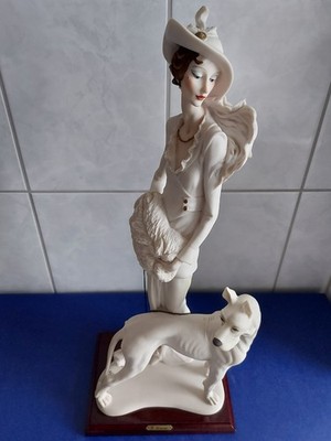 Florence Giuseppe Armani Porzellanfigur -Dame mit dänischer Dogge - 1987