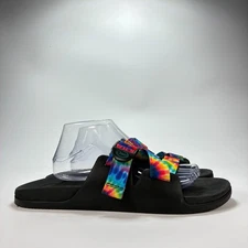 Chaco Chillos Slide Sandals Black Tie Dye Adjustable Straps Men's Size 13