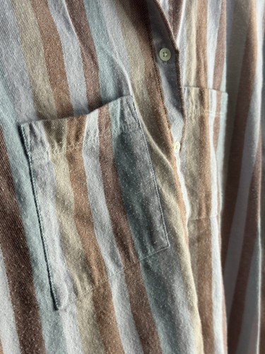Madewell / Courier Flannel / Sunrise Stripe Button Down Short Sleeve ~ Size S - Picture 3 of 5