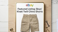 French Toast Uniformwear Boys Khaki Twill Chino Shorts Size 4 Stretch Pockets