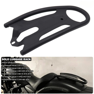 For Kawasaki Vulcan S EN650 ABS/SE/Cafe 15+ Rear Carrier Black Solo Luggage Rack