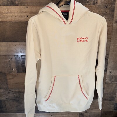 Makers Mark Whiskey Authentic Hoodie Baseball Stitch Mens Small Hoodie BRAND NEW