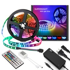 5M RGB LED Strip Light 5050 SMD Black PCB LED Tape Light for Room Party Garden