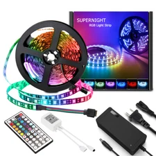 5M RGB LED Strip Light 5050 SMD Black PCB LED Tape Light for Room Party Garden