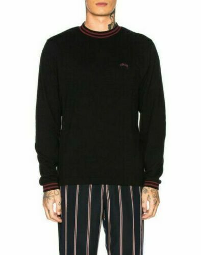 Stussy Half Zip Polo Sweater Black US Medium Sealed | eBay