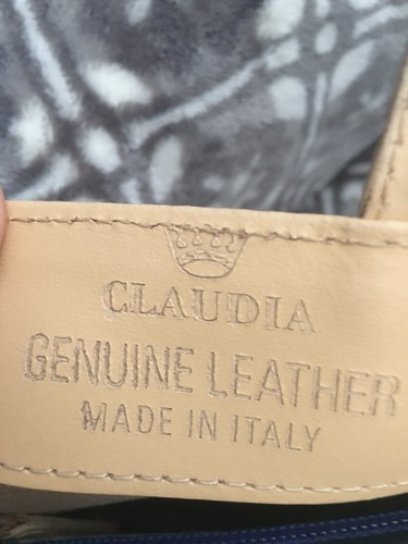 Claudia : Leather Made In Italy Handbag, Daisy design - Picture 2 of 7