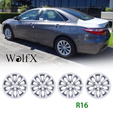 4PCS Lacquer Wheel Covers for 2015 2016 2017 Toyota Camry 16 inch Silver Hubcaps